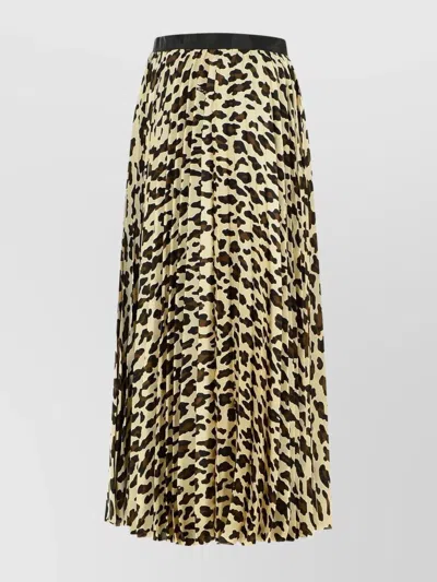 Sacai Asymmetrical Leopard Print Skirt With Adjustable Belt