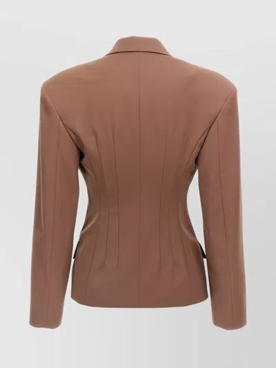 Dries Van Noten 'bohana' Blazer Single-breasted Back Vent In Brown