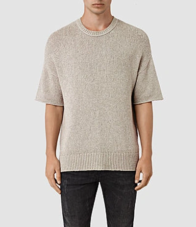 Allsaints Minami Crew T-shirt In Taupe Marl