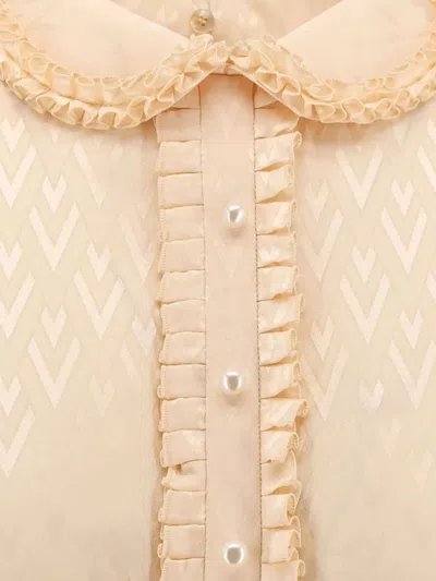 Valentino Crepe Couture Short Dress In Neutral