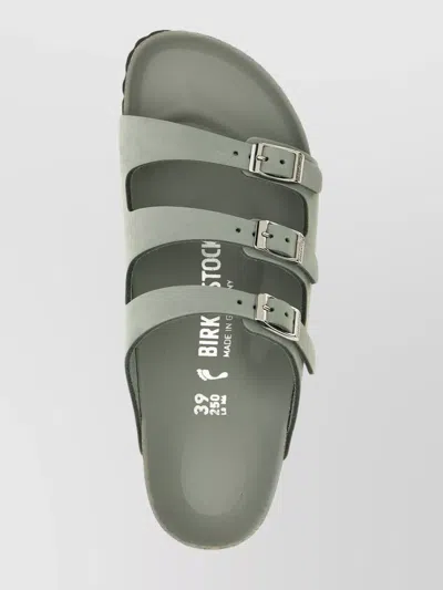 Birkenstock Sage Pure Open Toe Cork Sole Slippers In Green