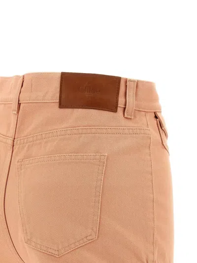 Chloé Chloe Women Salmon Denim Shorts