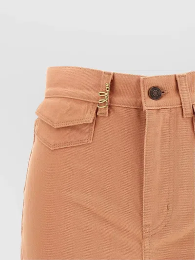 Chloé Chloe Women Salmon Denim Shorts