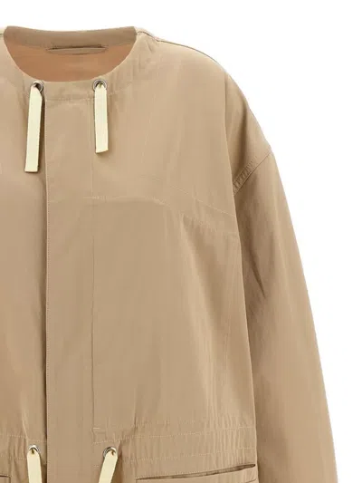 Lemaire Cotton Parka With Drawstring And Elasticated Hem