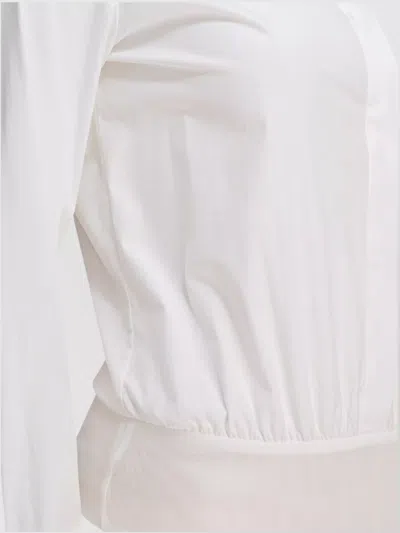 Max Mara Collared Bodysuit With Cuffed Long Sleeves