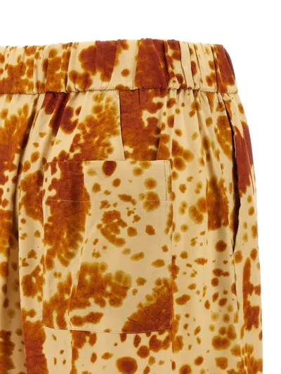 Dries Van Noten Bermuda Shorts With Elastic Waistband And Pockets In Brown