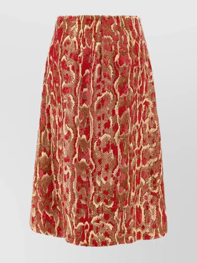 Dries Van Noten Gonna Shera In Misto Viscosa Stampata    Donna