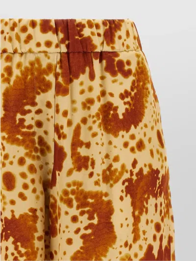 Dries Van Noten Bermuda Shorts With Elastic Waistband And Pockets In Brown