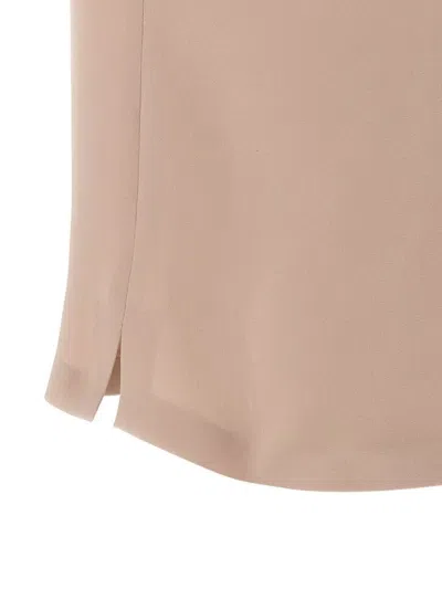 Fendi Polo Silk Shirt Short Sleeves In Pink