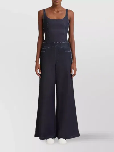 Marni Stretch Cotton Wide Leg Jeans
