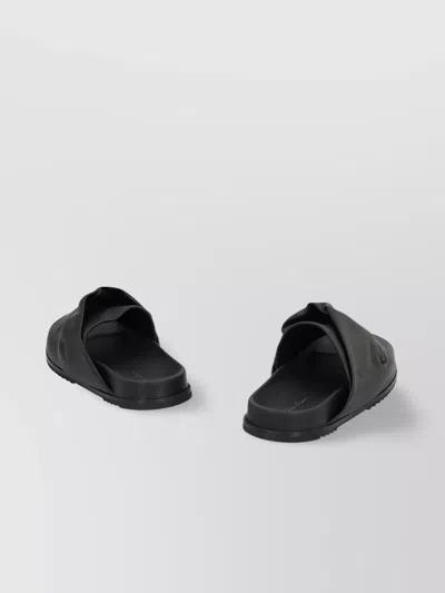 Rick Owens Leather Criss-cross Slides Open Toe