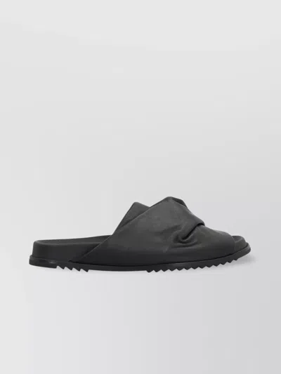 Rick Owens Leather Criss-cross Slides Open Toe