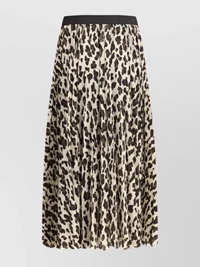 Sacai Asymmetrical Leopard Print Skirt With Adjustable Belt