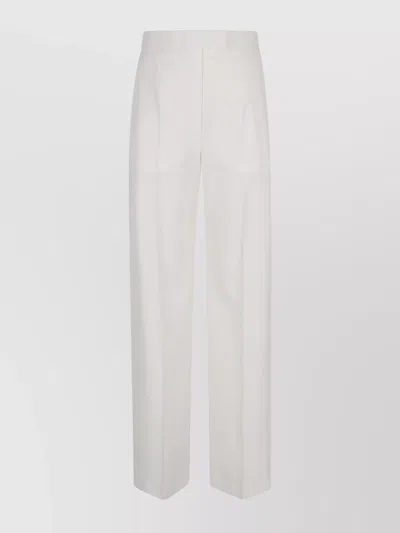 Alexander Mcqueen Wide-leg Tailored Trousers In Wool Gabardine