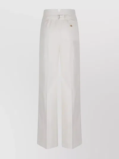 Alexander Mcqueen Wide-leg Tailored Trousers In Wool Gabardine