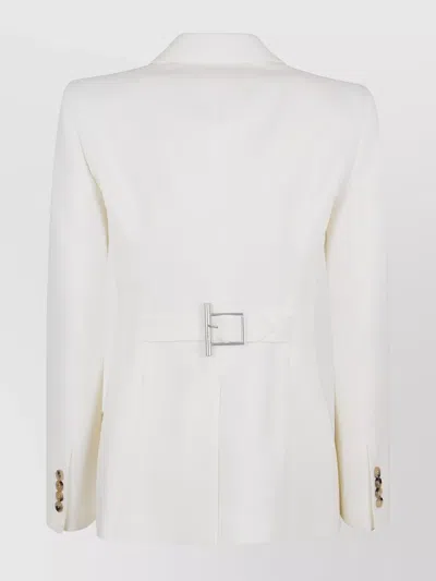 Alexander Mcqueen White Tailored Jacket With Structured Lapels