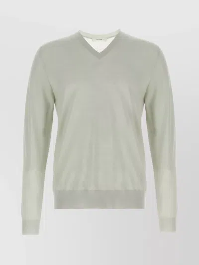 The Row 'dimarco' V-neck Ribbed Sweater With Long Sleeves