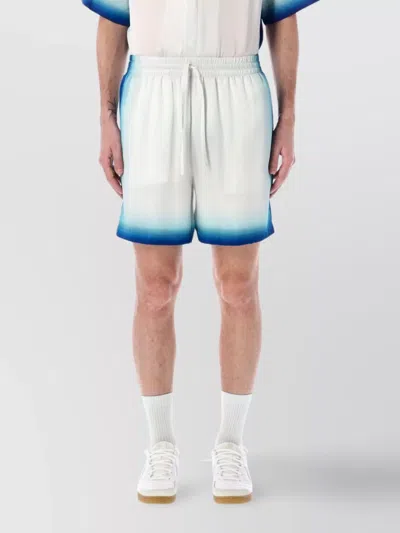 Casablanca "home Way Skate" Silk Shorts In White