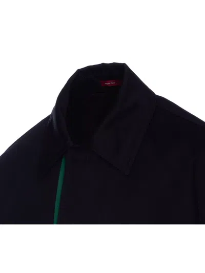 Gucci Black Blouson With Block Detail In Blue