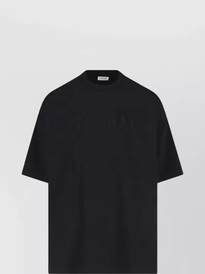 Fear Of God Mens Black Crewneck Relaxed-fit Cotton Blend T-shirt Xxl