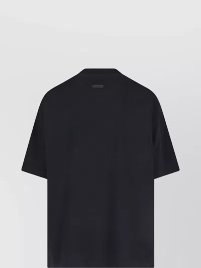 Fear Of God Mens Black Crewneck Relaxed-fit Cotton Blend T-shirt Xxl