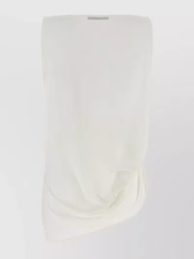 Jacquemus Haut Peplo Gathered Jersey Tank In White