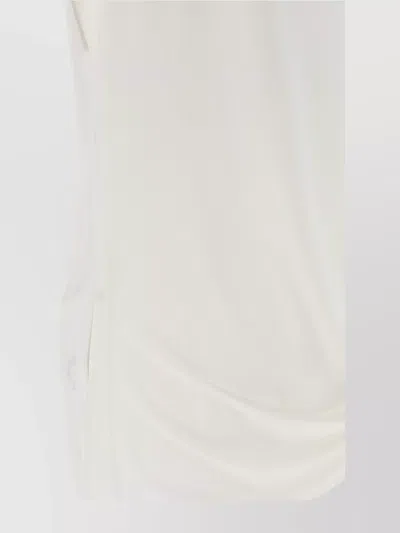 Jacquemus Haut Peplo Gathered Jersey Tank In White