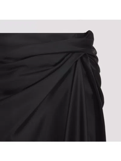 Balenciaga Draped Skirt In Black