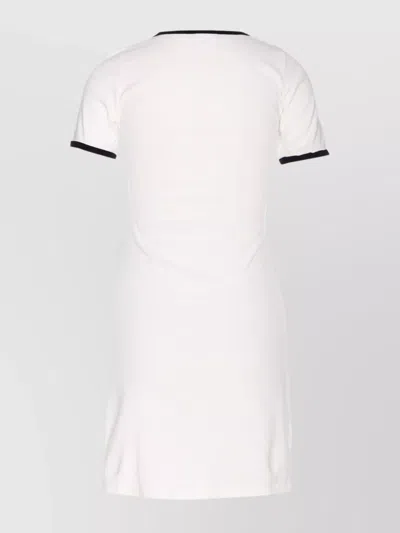 Courrèges Black/white Mini Dress In Cotton