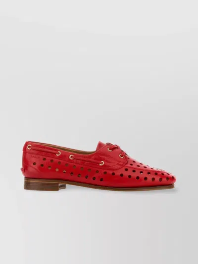 Bally Women's Leather Party Lace-up Shoes In Red