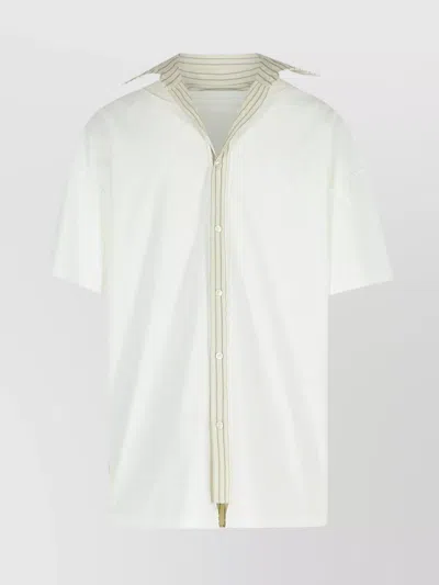 Maison Margiela Inverted Design Cotton Shirt In White