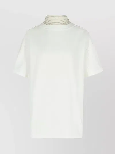 Maison Margiela Inverted Design Cotton Shirt In White