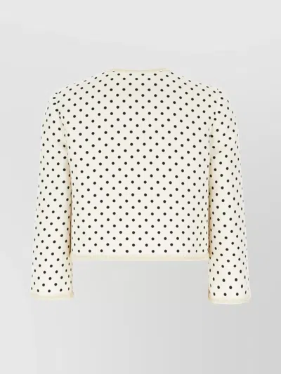 Valentino Supergran Polka Dot Printed Blazer In White
