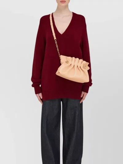 Ferragamo Pink Crossbody Bag With Chain-link Handle And Gancini Plaque On The Front