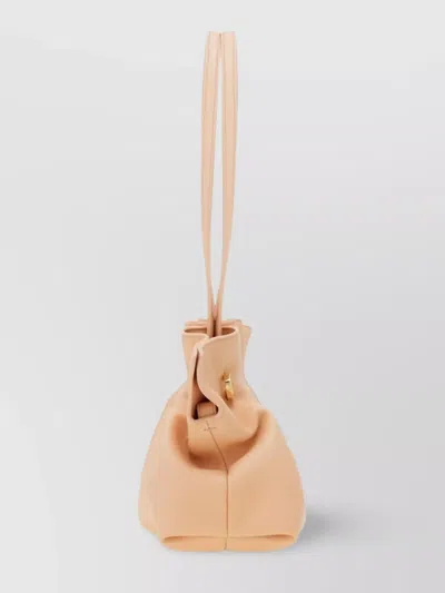 Ferragamo Pink Crossbody Bag With Chain-link Handle And Gancini Plaque On The Front