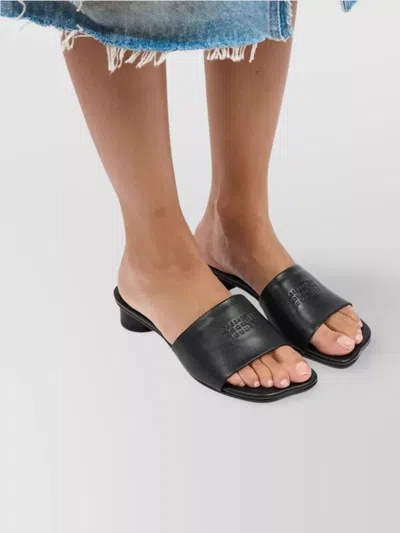 Mm6 Maison Margiela Numbers-motif Sandals In Black