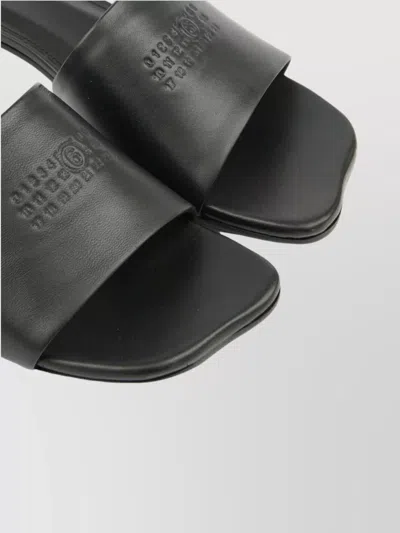 Mm6 Maison Margiela Numbers-motif Sandals In Black
