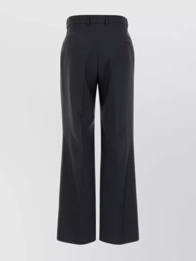 Gucci Wool Pant With Front Pleats And Side Slits