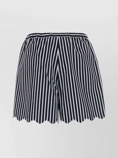 Patou Striped Logo Embroidered Drawstring Bermuda