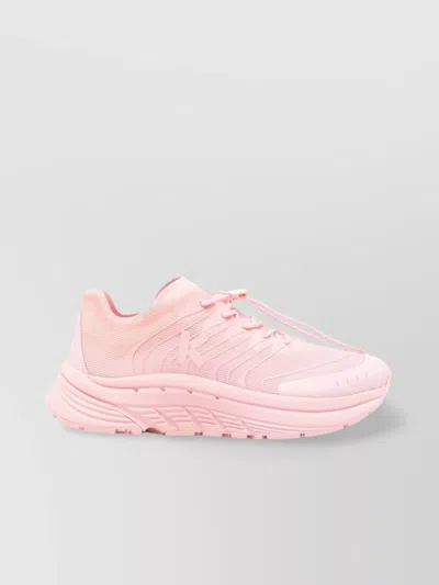 Kenzo Low Top Sneakers With Mesh Upper And Rubber Sole In Pink