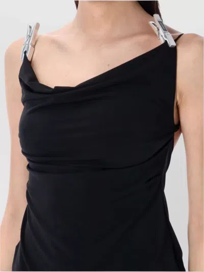 Coperni Knee Length Dress Cowl Neck In Black