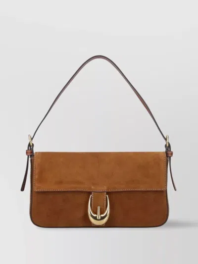 Staud Shoulder Bag With Adjustable Strap And Gold-tone Hardware