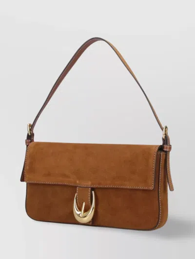 Staud Shoulder Bag With Adjustable Strap And Gold-tone Hardware