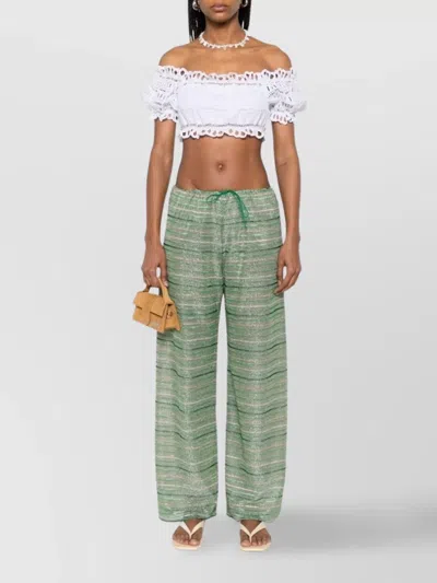 Ermanno Scervino Lace Cotton Cropped Top With Off-the-shoulder Design In White