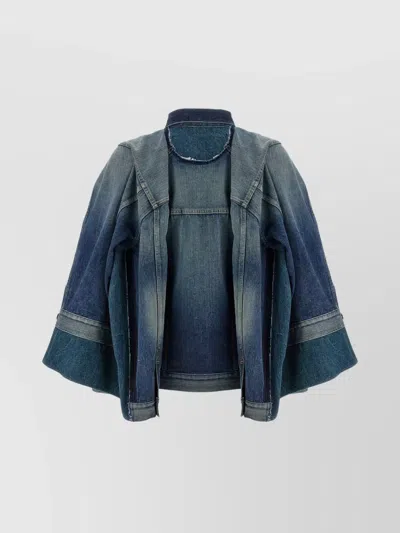 Junya Watanabe Double-layer Faded Denim Jacket With Chest Pockets