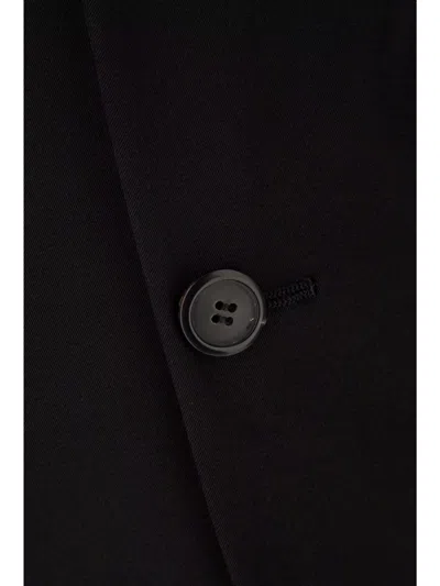 Prada Suit With Notched Lapel And Flap Pockets In Black