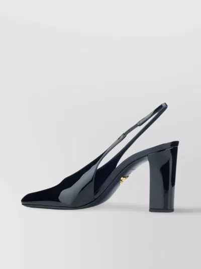 Prada Women's Leather Slingback Pumps In Black