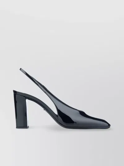 Prada Women's Leather Slingback Pumps In Black