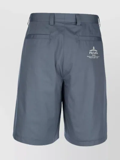 Prada Tailored Shorts With Back Pockets And Belt Loops
