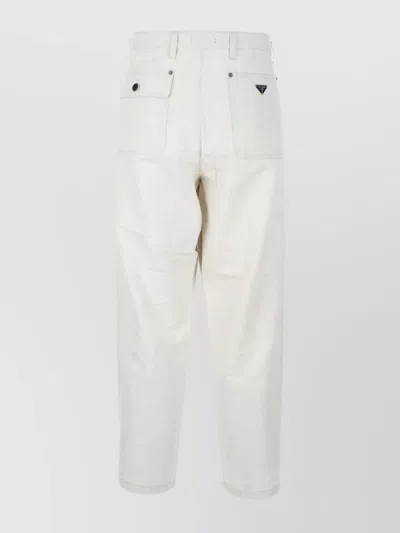 Prada Denim Trousers With Pockets And Loops